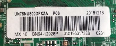 MAIN ORIGINAL PARA TV SAMSUNG / NUMERO DE PARTE BN94-12928P / BN41-02636A / BN97-14119U / PANEL CY-SN075FLLV2H / CY-SN075FLLV4H / DISPLAY LSF750FF05-N01 / MODELOS UN75NU8000FXZC / UN75NU800DFXZA / UN75NU800DFXZA FB03 / UN75NU800DFXZA FA03 / UN75NU8000FXZA - Imagen 3