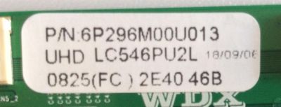 T-CON PARA TV ELEMENT / NUMERO DE PARTE 6P296M00U013 / H57302PN080A1 / LC546PU2L / MODELOS  E4SFT5517 A9L2M / E4SFT5517 H8D1H / E4STA5517 H8L1M / WE55UN4108 / RNSMU5536-B - Imagen 2