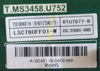 T-CON / RCA / LJ94-40012A / 16Y_78_GU13BTSL6C4LV0.4 / LMC780FF01 / PANEL LSC780FF01-W01 / MODELO RTU7877-B - Imagen 2