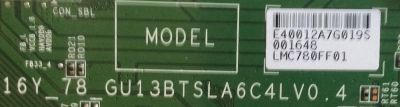T-CON / RCA / LJ94-40012A / 16Y_78_GU13BTSL6C4LV0.4 / LMC780FF01 / PANEL LSC780FF01-W01 / MODELO RTU7877-B - Imagen 3
