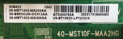 MAIN / TCL / 08-SS65CUN-OC412AA / 40-MST10F-MAA2HG / 08-MST1003-MA200AA / 08-MST1003-MA300AA / V8-ST10K01-LF1V1210 / L1812128036 / H07802PNF08A3 / PANEL LVU650NDEL / DISPLAY LSC650FN04-401 / MODELO 65S423 /65S4TEAA       - Imagen 2