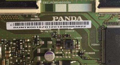 T-CON / RCA RUNTK0018ZD / CEC_PCB5460002A / RUNTK0018ZD12018906R3822 / PANEL LC546PU2L / MODELO RNSMU5536-B  - Imagen 2