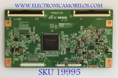 T-CON PARA ATYME / RCA  NUMERO DE PARTE V650DJ6-Q02 / V650DJ6-C02 / E335236 / V650DJ6-Q02  REV:E1 / MODELO 650AM7UD  / RNSMU6536-B