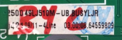 MAIN / LG / EBT64559809 / EAX67267404(1.1) / EAX67267405 (1.0) / PANEL LC490DUE (FJ)(A1) / MODELO 49LJ510M-UB.BUSYLJR - Imagen 3