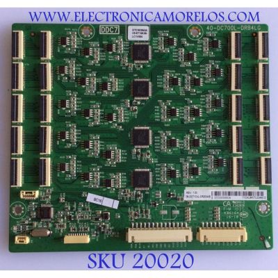 LED DRIVER PARA TV TCL / NUMERO DE PARTE 08-DC71C4L-DR200AB / 40-DC700L-DRB4LG / DDC7 / V8-ST10K06-LC1V004 / J2170810FB187SK / H07804PNE41B2 / PANEL LVU650NDBL SD9W00 V1 / MODELOS 65R615 / 65R617 / 65R625