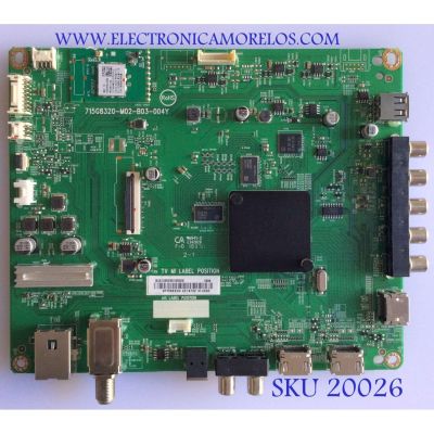 MAIN / VIZIO / XICB02K019020X / 715G8320-M02-B03-004Y / (X)XICB02K019020X / PANEL TPT430H3-HVN01U REV:S272R / MODELO D43F-F1 LTTWVOU