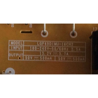 FUENTE DE PODER / LG / EAY64229801 / EAX66793401(1.6) / LGP49DIMU-16CH2 / 64229801 / PANEL LC490DGG (FJ)(M5) / MODELO 49UH6500-UB BUSWLJR  - Imagen 3
