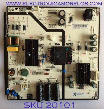 FUENTE DE PODER PARA TV TOSHIBA HD SMART TV / NUMERO DE PARTE 1T92000006I / PW.80W2.651 / CN-1T92000006I-DWALM / B18066 / K430WDRC-UD300 / PANEL K430WDRB / MODELO 43LF421U19 / 43LF421U19 REV.A