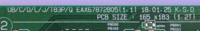 MAIN ORIGINAL PARA TV LG / NUMERO DE PARTE EBT66092402 / EAX67872805 / EBT000-0290 / PANEL NC500DQE VHGX1 / MODELO 50UK6090PUA / 50UK6090PUA.BUSSLOR - Imagen 2