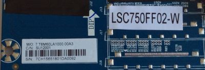LED DRIVER / RCA / 7CH1565 / CV6M60L-A / PANEL LSC750FF02-W / MODELO RTU7575 - Imagen 2
