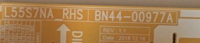 FUENTE DE PODER PARA TV SAMSUNG / NUMERO DE PARTE BN44-00977A / L55S7NA_RHS / PANEL CY-TR055FLLV3H / MODELOS QN55Q70RAFXZA FA01 / QN49Q70RAFXZA FA01/ QN55Q7DRAFXZC / QE55Q70RATXXU / MAS MODELOS EN DESCRIPCION  - Imagen 2