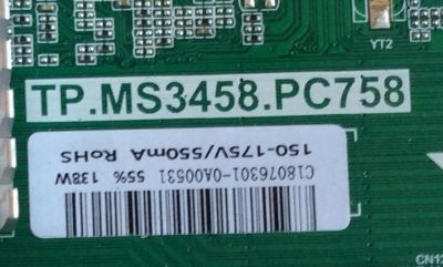 MAIN  FUENTE  (COMBO)  SCEPTRE / W55 UXTV58FE / C18076301 / TP.MS3458.PC758 / 8142123342088 / T201806301A / HV550QUB B21 / U550CV-UMR / PANEL CN55XB621 / MODELO  W55 UXTV58FE - Imagen 2
