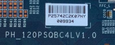 T-CON / RCA / LJ94-25742C / PH_120PSQBC4LV1.0 / PANEL LSC550HVV02-QYE / MODELO LED55C55R120Q - Imagen 2