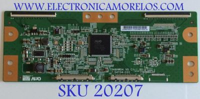 T-CON / TOSHIBA / 55.54T05.C01 / 5554T05C01 / T546HW04 / 54T04-C01 / PANEL T546HF01 V.0 XXXXG / MODELO 55SL417U