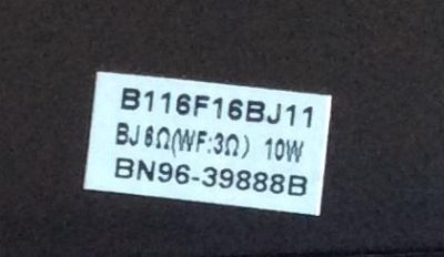 BOCINAS PARA TV / SAMSUNG / BN96-39888B / B116K11BJ11 / PANEL CY-QK055FLAV2H / MODELO UN55KS8000FXZA - Imagen 2