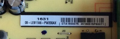 FUENTE DE PODER / TCL / 08-LE911A6-PW200AX / 40-LE9126-PWD1CG / 40-LE9126-PWC1CG / PANEL LVU430DND1L / MODELO 43UP130 - Imagen 3