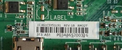 MAIN / TOSHIBA / 75033546 / SRI32T VTV-L32615 / 461C5Y51L91 / 431C5Y51L91 / PANEL C320LD-DF63 Rev. 1B / DISPLAY V320BJ6-PE1 / MODELO 32L1350U - Imagen 2