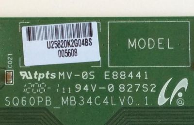 T-CON / HITACHI / LJ94-25820K / SQ60PB_MB34C4LV0.1 / PANEL LTA480HQ01-C01 / MODELO LE48W806 - Imagen 2