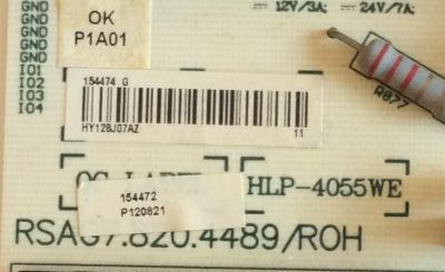 FUENTE DE PODER / HITACHI / 154474 / RSAG7.820.4489/ROH / PANEL LTA480HQ01-C01 / MODELO LE48W806 - Imagen 2