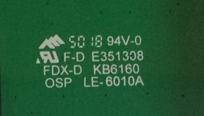 MODULO BOTON POWER ON TV RCA / LE-6010A / KB6160 / E351308 / PANEL C650U17-E68-S(G01) / MODELOS RTRU6527-US  / E4SW5017RKU A8C0M - Imagen 2