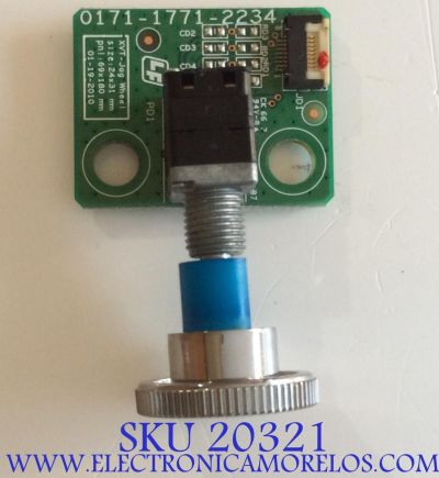 MODULO BOTON POWER ON TV VIZIO / 3632-0132-0156 / 0171-1771-2234 / 3632-0132-0156R / PANEL LC370EUH (SC)(R1) / MODELOS XVT323SV LAQKGHAL / XVT373SV / XVT553SV LASPGLAL / XVT553SV LAQPGLAM