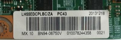 MAIN SAMSUNG / BN94-06750V / BN41-02003C / BN97-07683D / PANEL CY-DF550CSLVZH / MODELOS LH55EDCPLBC/ZA SS01 / LH55EDCPLBC/ZA UH03 - Imagen 2