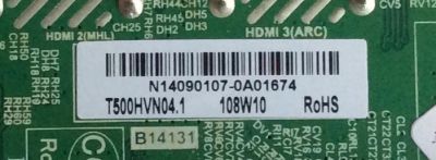 MAIN FUENTE (COMBO) ELEMENT / 34012398 / N14090107 / TP.MS3393.PC821 / PANEL'S V500HJ1-PE8 / T500HVN04.1 / MODELO ELEFW504 - Imagen 3