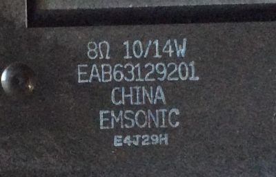 KIT DE BOCINAS ORIGINAL PARA TV LG 2 PIEZAS /  NUMERO DE PARTE EAB63129201 / EAB63129202 / MODELOS 55UB8500 / 55UB8800 / 55UB8200 / 60UB8200 - Imagen 2