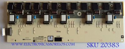 BACKLIGHT INVERTER SHARP / RUNTKA330WJN1 / QKITS0221S4P2 / 88-011717S / PANEL LK520D3LZ50R / MODELO LC-52D64U