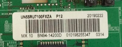 MAIN PARA TV SAMSUNG 4K·UHD·HDR SMART TV / NUMERO DE PARTE BN94-14200D / BN41-02703A / BN97-15719D / BN9414200D / PANEL CY-NN055HGLV2H / DISPLAY LSF550FN09-L05 / BN96-39045D / MODELOS UN55RU7100 / UN55RU7100FXZA / UN55RU7100FXZA FA01 / UN55RU7100FXZA FA04 - Imagen 3
