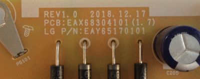 FUENTE DE PODER PARA TV LG / NUMERO DE PARTE EAY65170101 / EAX68304101 / LGP43T-19U1 / 65170101 / MODELOS 43UM7300PUA / 43UM7300PUA.BUSYLJM / 43UM7300AUE / 43UM7300AUE.AUSFLJM / 43UN7300AUD / 43UN7300PUF / MAS MODELOS EN DESCRIPCIÓN - Imagen 3