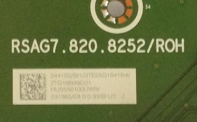 MAIN PARA TV HISENSE·ROKU TV / NUMERO DE PARTE 244150 / RSAG7.820.8252/ROH / 231565 / HU55A6100UWR / PANEL HD550S1U81-L1\S0\GM\ROH / MODELOS 55R6E / 55R7E - Imagen 2