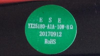 KIT DE BOCINAS PARA TV RCA / 20170912 / YX25180-A1A-10W-8 / MODELO RTRU6527-US - Imagen 2