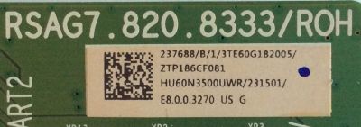 MAIN / HISENSE 237688 / RSAG7.820.8333/ROH / 231501 / HU60N3500UWR / 3TE60G182 / PANEL HD600N3U22-L2\S0\GM\ROH / MODELO 60R6E R60G182 - Imagen 2
