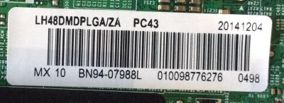 MAIN SAMSUNG / BN94-07988L / BN97-08315E / BN41-02186B / PANEL CY-GH048BGLVXH / MODELO LH48DMDPLGA/ZA TS02 - Imagen 2