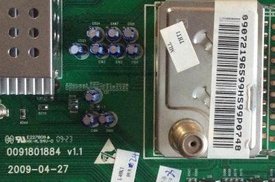 MAIN HAIER / HL40XP1 / 0091801884 V1.1 / 09072196599 / PANEL T400HW02 V.2 XXXXG / MODELO HL40XP1 - Imagen 2