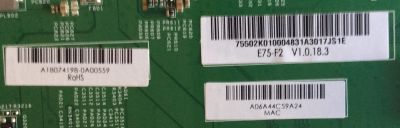 MAIN / VIZIO 75502K010004 / 748.01K01.0011 / 755.02K010.0004 / L7120-1 / A18074198 / A06A44C59A24 / PANEL LC750EQY (SK)(A1) / MODELO E75-F2 / E75-F2 LWZJWWMU - Imagen 2
