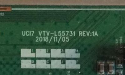 MAIN TOSHIBA  / 691V0G00310 / 631V0G00310 /  UC17 VTV-L55731 / UC17 VTV-L55731  REV:1A / PANEL K430WDRD /  MODELO 43LF711U20 - Imagen 3