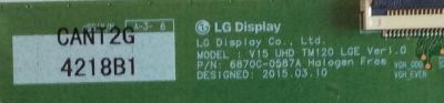 T-CON / LG 6871L-4218B / 4218B / 6870C-0587A / PANEL LD490EGE (FH)(M1) / MODELOS 49UH5C-BF / 49UH5B-BD / 49UH5C-BF.AUSLLJM / 49UH5B-BD.AUSLLJM - Imagen 2