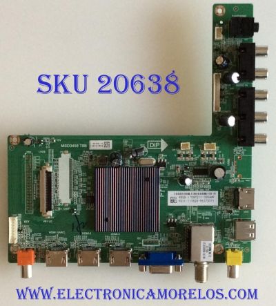 MAIN PARA TV WBOX / NUMERO DE PARTE 9011-11T828-96373071 / MSD3458 / MM58-17CHP211-000449 / MSD3458 T8B / P0Q171202 / PANEL K550WDC2 / MODELO 0E-55LED4K