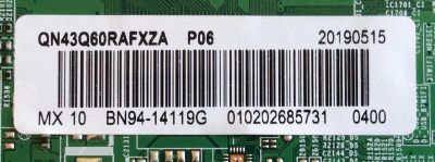 MAIN SAMSUNG / BN94-14119G / BN41-02695A / BN97-15629B / PANEL CY-RR043HGEV1H / MODELO QN43Q60RAFXZA BA01 - Imagen 2