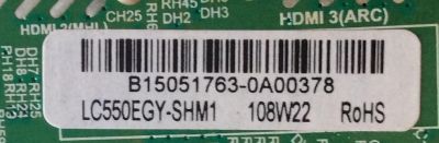 MAIN FUENTE (COMBO) PROSCAN / B15051763 / TP.MS3393.PC821 / PANEL LC550EGY-SHM1 / MODELO PLED5529A-D A1506 - Imagen 2
