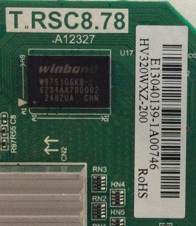 MAIN RCA / RE010C878LNA0-C1 / T.RSC8.78 / E13040139 / PANEL HV320WX2-200 / MODELO LED32B30RQ - Imagen 3