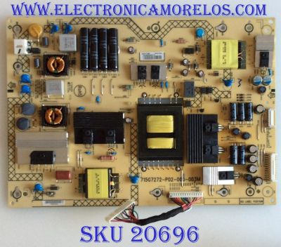 FUENTE DE PODER / PHILIPS F2417QA5 / 715G7272-P02-000-003M / (Q)F2417QA5 / E168066 / PANEL TPT550J1-DUYSHA.G REV:S1B / MODELOS BDL5530QL / BDL5530QL/00 / SL5551 / CDE5502
