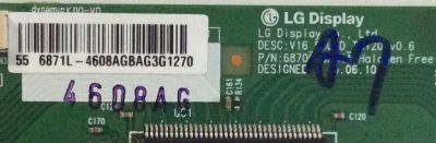 T-CON PARA TV PHILIPS / NUMERO DE PARTE 4608A / 6871L-4608A / 6870C-0584A / V16_55UHD_TM120_V0.6 / PANEL U5DRGXH / MODELOS 55PFL5602/F7 A DS7 / 55PFL5602/F7 DS3 / 55PFL5402/F7A DS9 / 55PFL5402/F7A DSC / 55PFL5402/F7 DS7 / 55PFL5703/F7 DS4 / 55PFL5402/F2 - Imagen 2