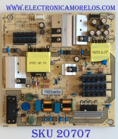 FUENTE DE PODER PARA TV VIZIO / NUMERO DE PARTE ADTVH1812AB3 / 715G9165-P01-001-003H / (X)ADTVH1812AB3 / VH1812AB3 / PANEL TPT500U1-EQYSKM.G / MODELOS D50-F1 / D50-F1 LTM7WRQU / D50-F1 LTM7WRNU
