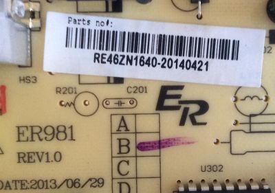 FUENTE DE PODER RCA / RE46ZN1640 / E3-98102022-ER / ER981 / KB-5150CEM-1 / MI2-140421 / MODELO LED55C55R120Q - Imagen 2