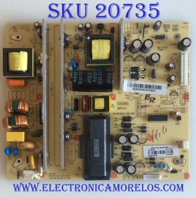 FUENTE DE PODER RCA / RE46ZN1640 / E3-98102022-ER / ER981 / KB-5150CEM-1 / MI2-140421 / MODELO LED55C55R120Q