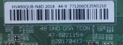 T-CON VIOS / PROSCAN / 44-9771206O / 47-6021154 / HV490QUB-N8D / PANEL CN49CN7280 / MODELOS TV4919K / PLDED4935A-UHD-B - Imagen 2