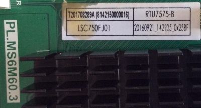 TARJETA INTERFACE RCA / A17093733 / PL.MS6M60.3 / LSC750FJ01 / 8142150000016 / PANEL CN750NC772 / MODELO RTU7575-B - Imagen 3